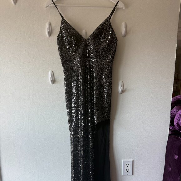 Crystal Doll Black sequin dress size 4 - Picture 2 of 4